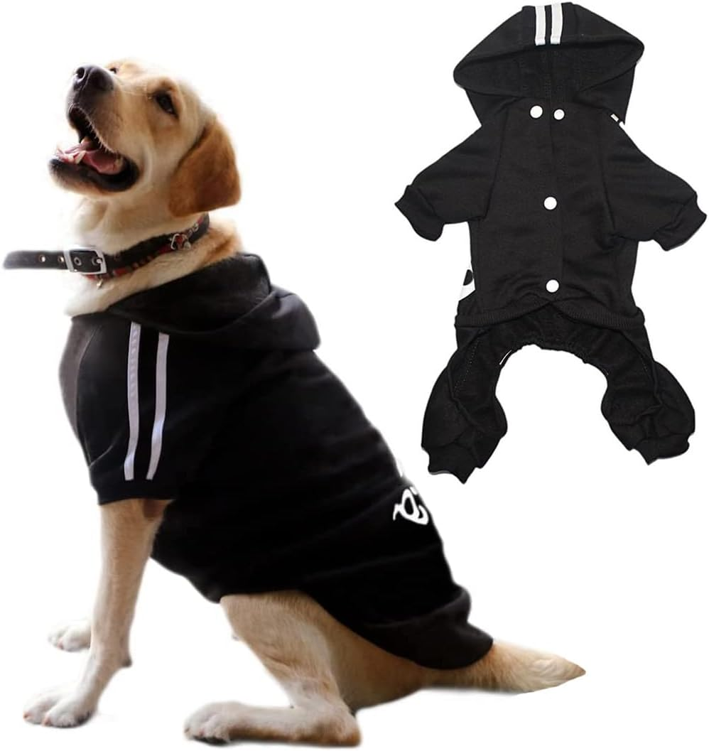 Dog Hoodies 4 Legs Jumpsuit Dog Clothes Pullover Warm Sweatshirt Cotton Jacket Tracksuit for Small Dog Medium Dog Large Dog Cat
