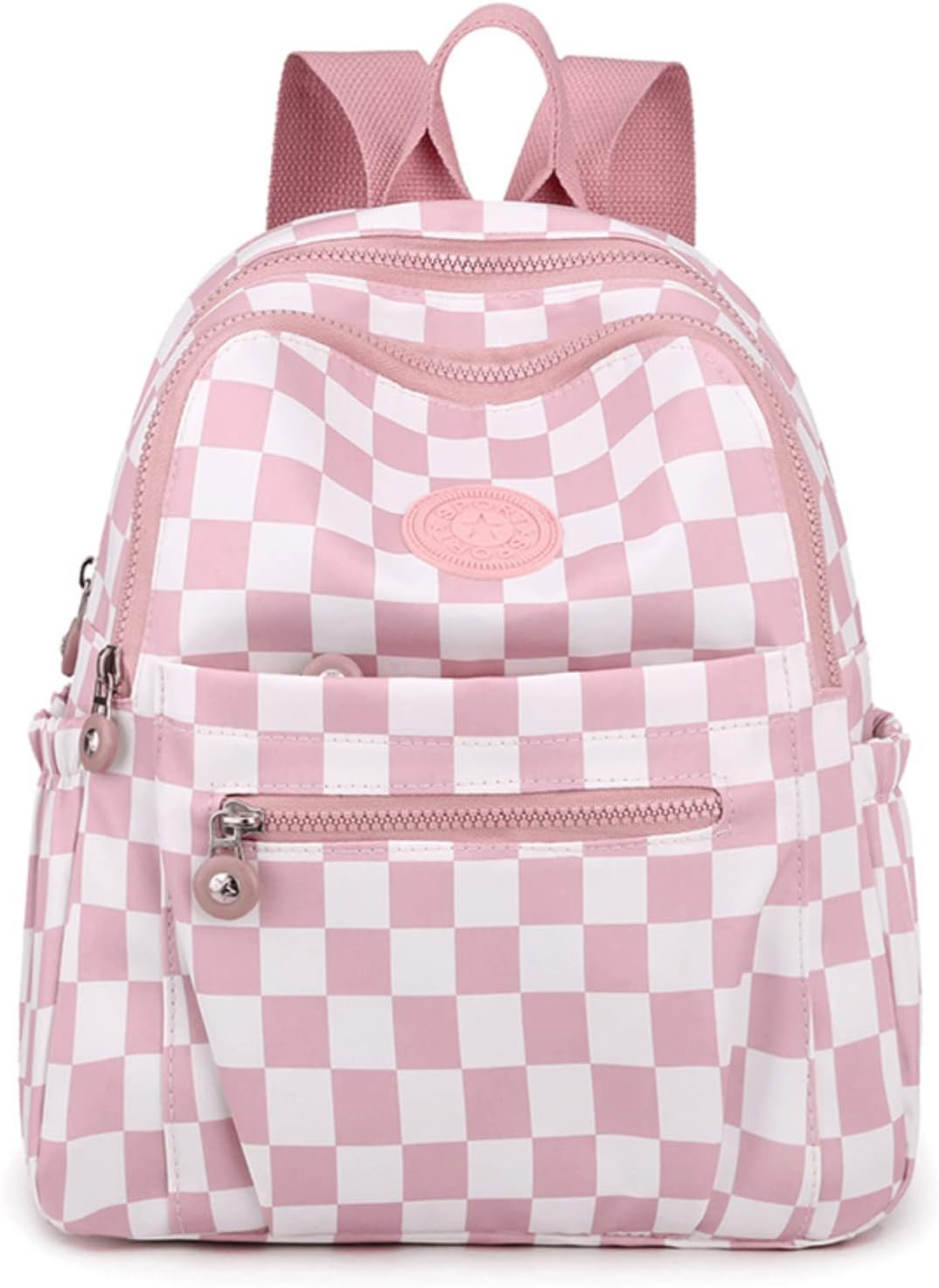 Kawaii School Backpack Cute Aesthetic Anime Japanese Mini Small Plaid Check Back School Supplies Cartoon Daypack Bag - Light Blue Tie Dye image number 5