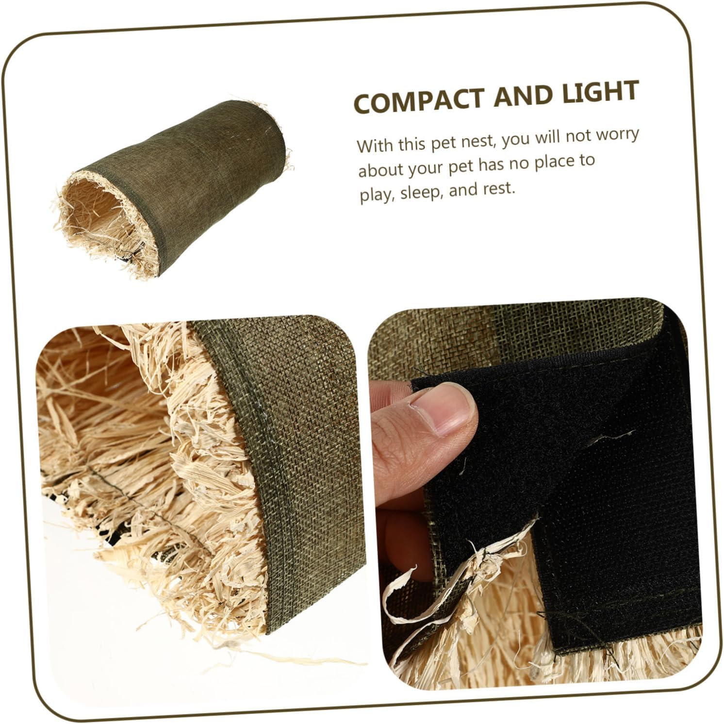 Levemolo Lovely Hamster Tunnel Bunny Nest for Animals Compact Design for Cage Corners Warm and Comfortable Sleeping Space for Guinea Pigs and Dwarf Rabbits image number 4