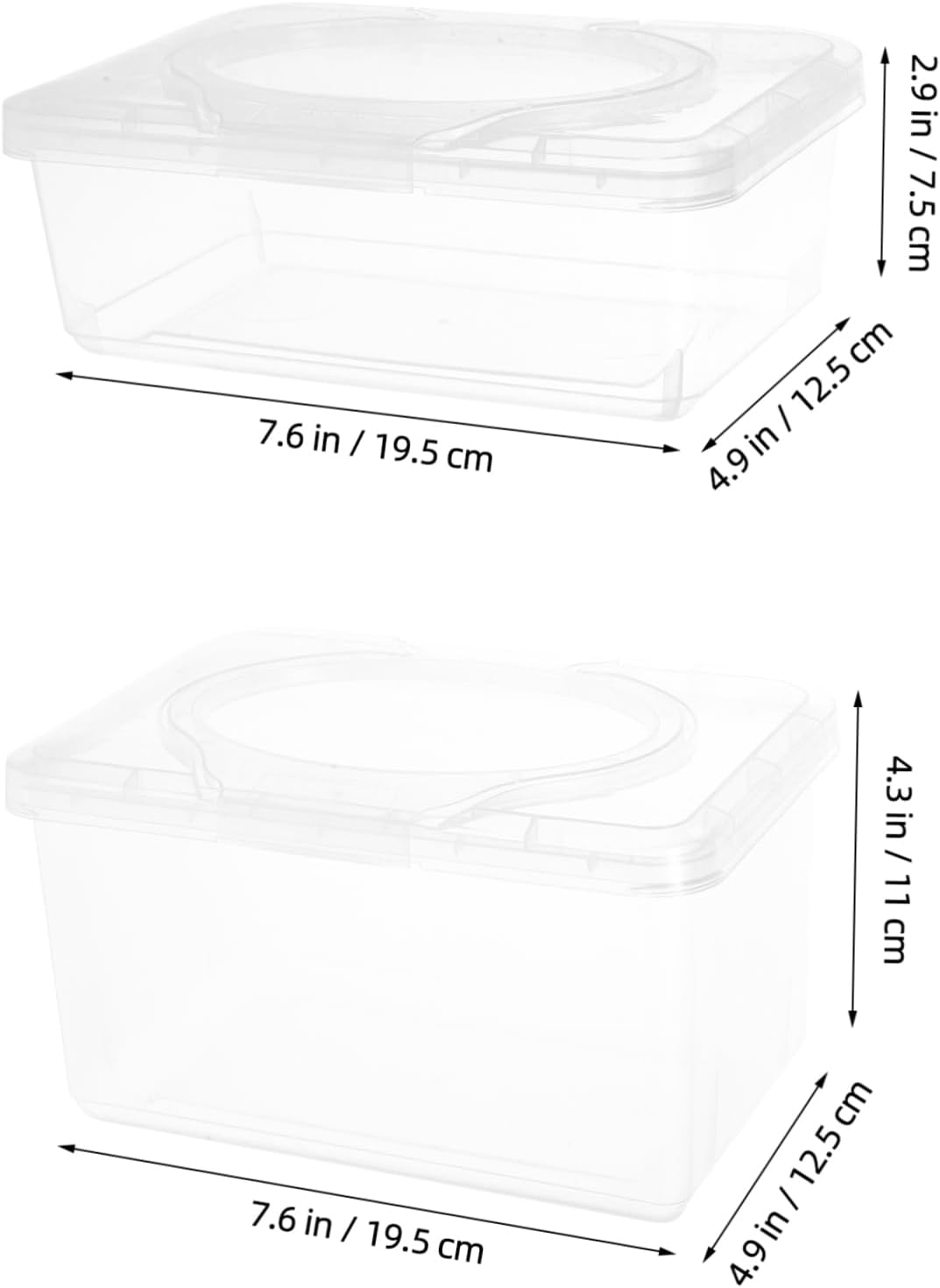 2Pcs Facial Tissue Box Refillable Wipes Dispenser Travel Car Bathroom Adhesive Organizer image number 4