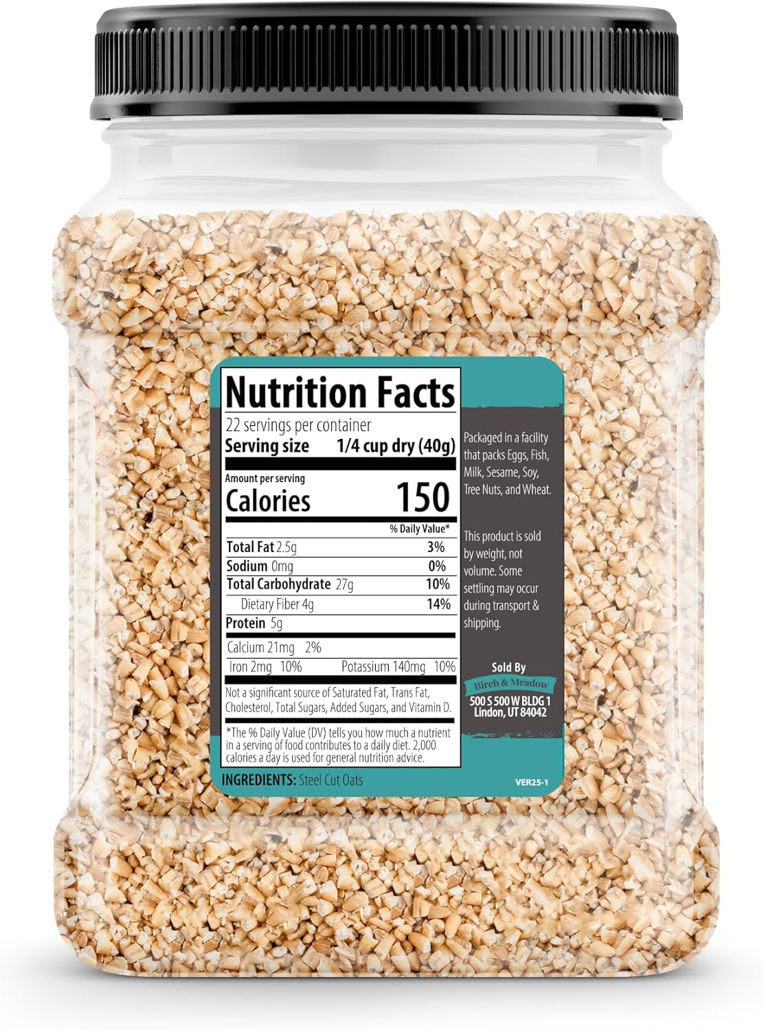 Birch & Meadow Steel Cut Oats, 2 Lb, Whole Grain, Irish Oatmeal, Breakfast image number 5