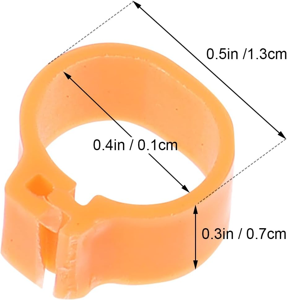 Kisangel Pigeon Foot Rings Bird Leg Bands 100Pcs Plastic Identification Rings for Pigeons Parakeets Cockatiels and Small Birds Bird Supplies image number 7