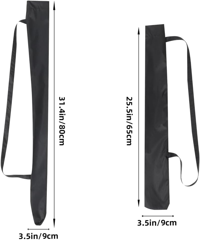 2Pcs Umbrella Bag with Shoulder Strap Waterproof anti Dust Reversible Umbrella Cover Carry Case for Storage Travel Home Car Black image number 5