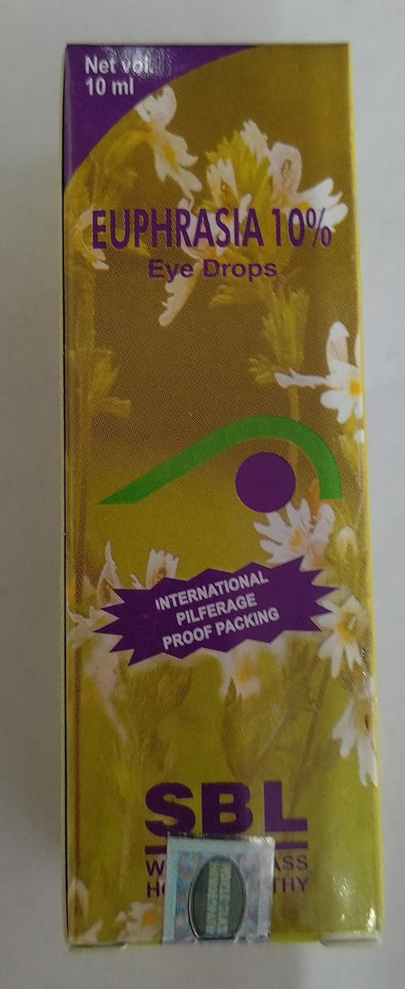 2 Packs of 10ML SBL EUPHRASIA-10% Eye-Drops-Dry-Eye-Tonic-Red-Eyes-Pain Homeopathy by SBL-HOMEOPATHIC-EUPHRASIA-10% Eye-Drops