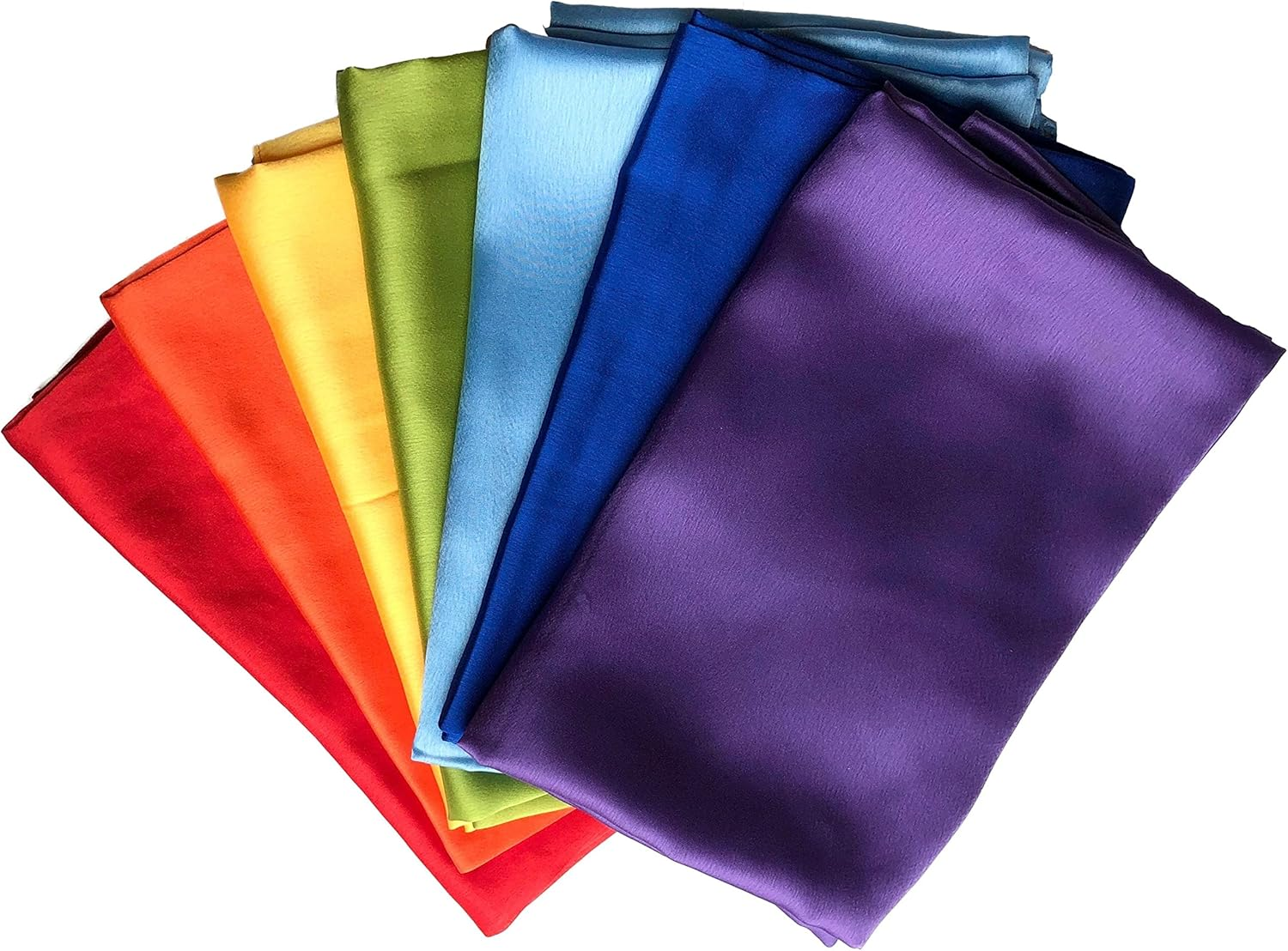 Melodie Naturals Play Scarves &ndash; Fun and Colorful Dress up Scarves for Kids &ndash; Ideal for Montessori and Waldorf Activities &ndash; 7Pc Vegan Play Silks image number 4