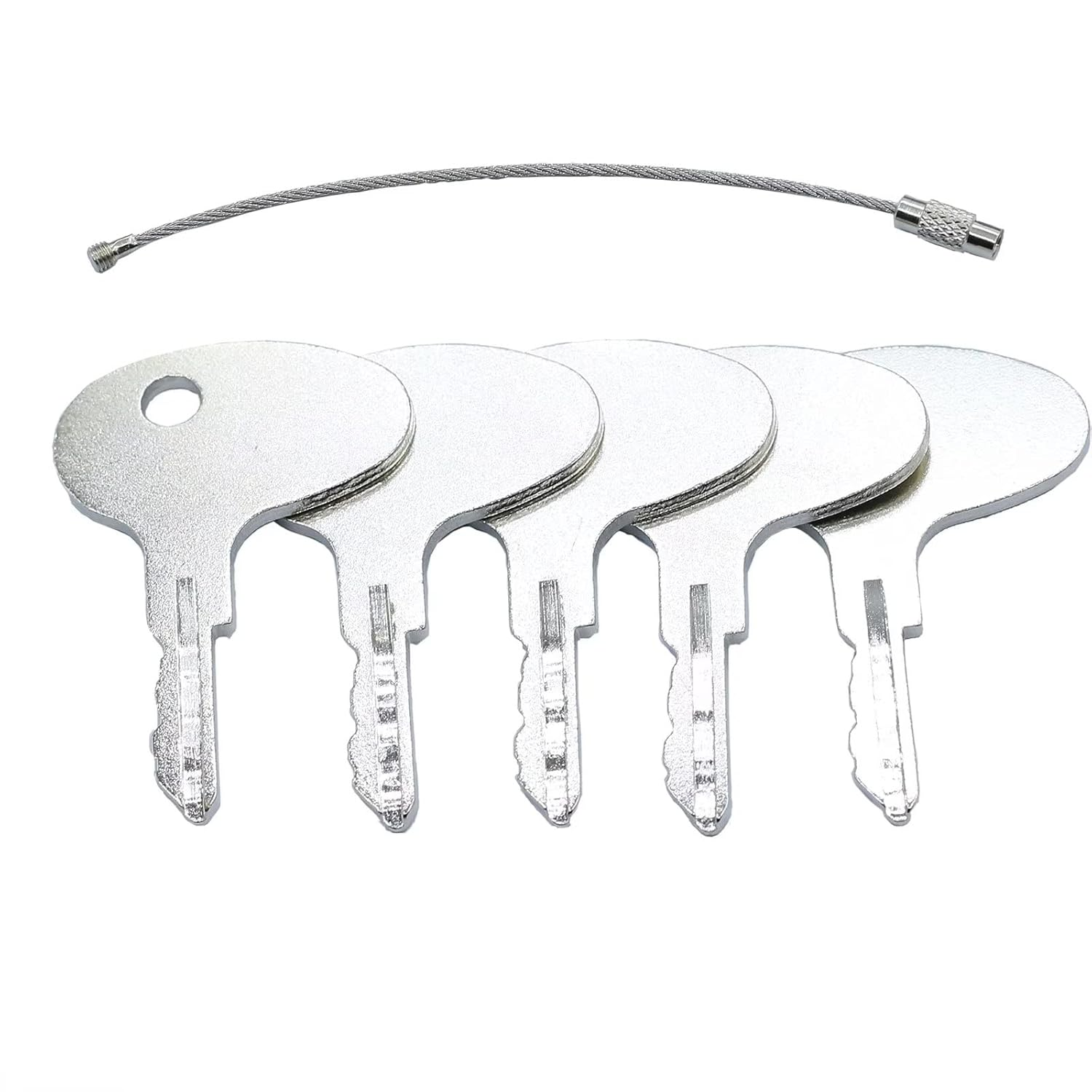 10PCS Forklift Ignition Key 123243 912-0514920 Compatible with Caterpiller CAT Compatible with Mitsubishi BD2 Forklift Kubota Older M Series Ilco 1596 Tractors image number 1