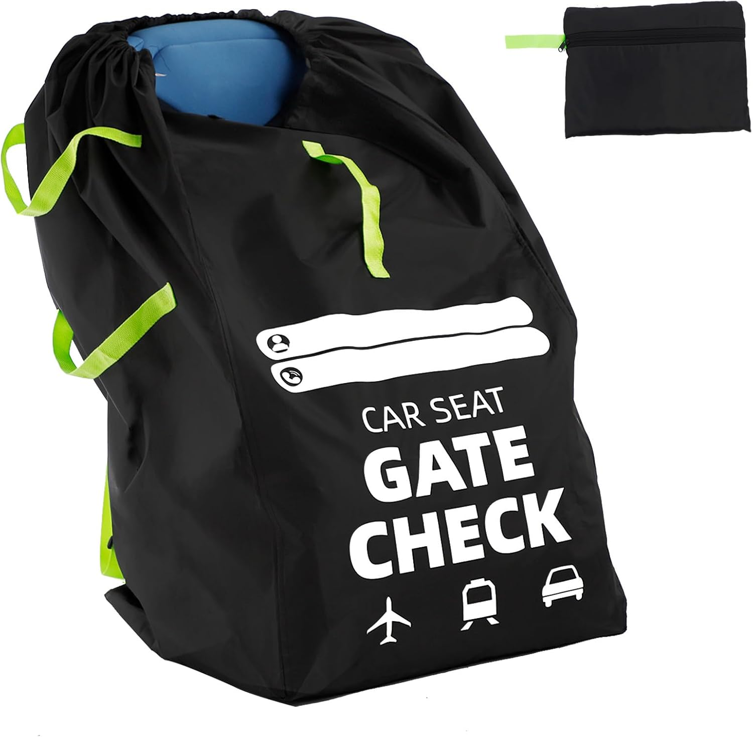 Car Seat Bags for Air Travel- Large Tear Resistant Gate Check Bag for Airplane, Large Pushchair Cover with Shoulder Strap,Durable Travel Cover Bag image number 1