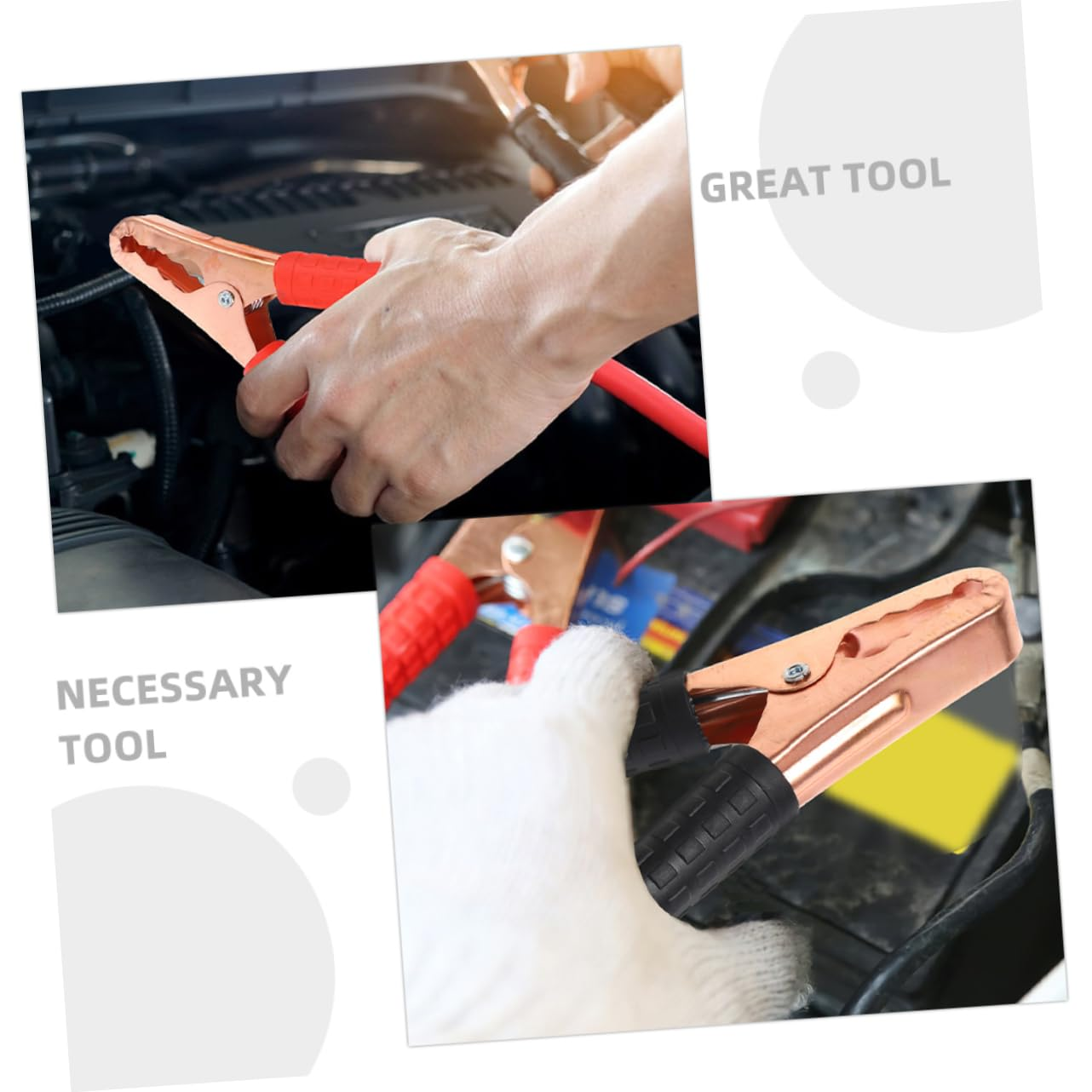 ULTECHNOVO Jumper Cables Kit 500A Car Battery Cable Heavy Duty Automotive Booster for Vehicle image number 1