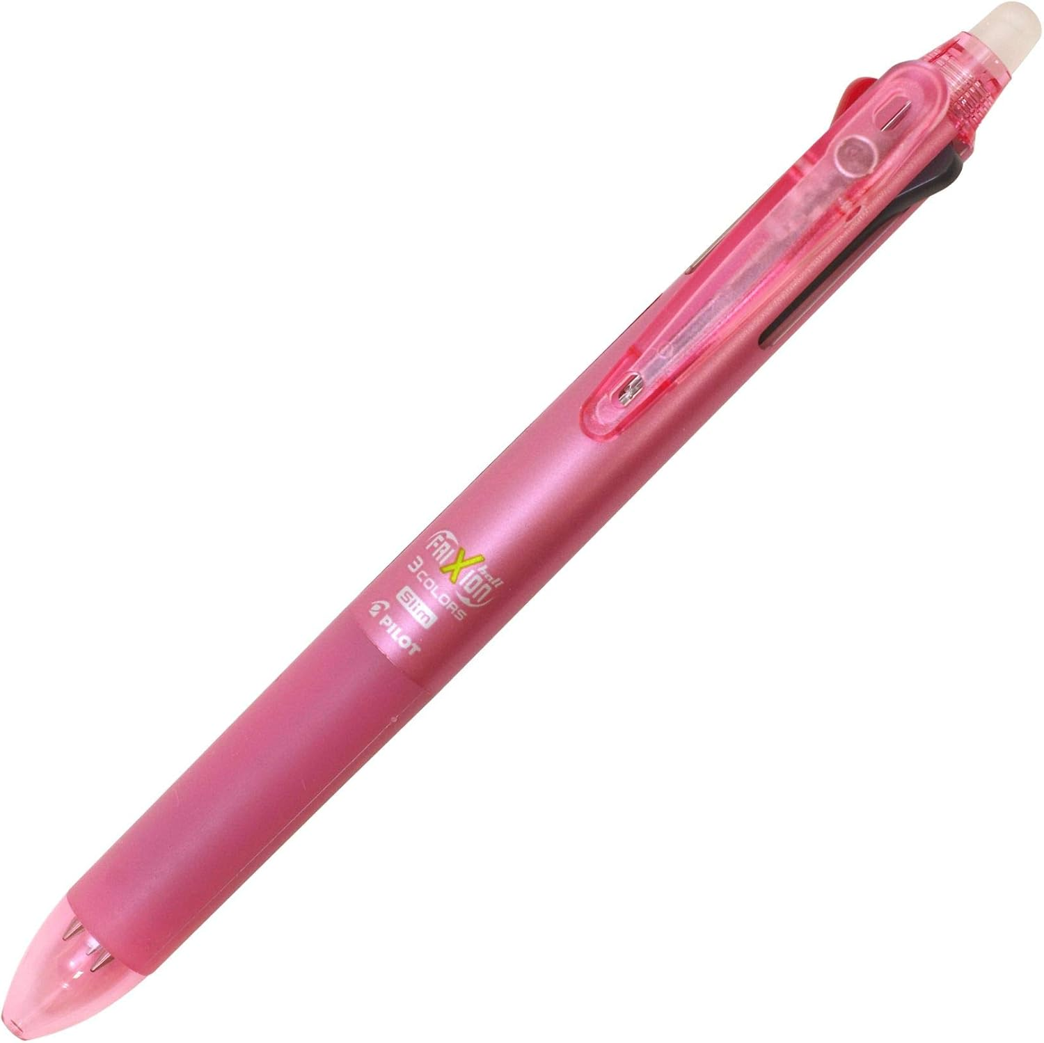 Pilot Frixion 3 Colour Erasable Gel Pen, 0.5 Mm Tip Size, Soft Pink Barrel image number 2