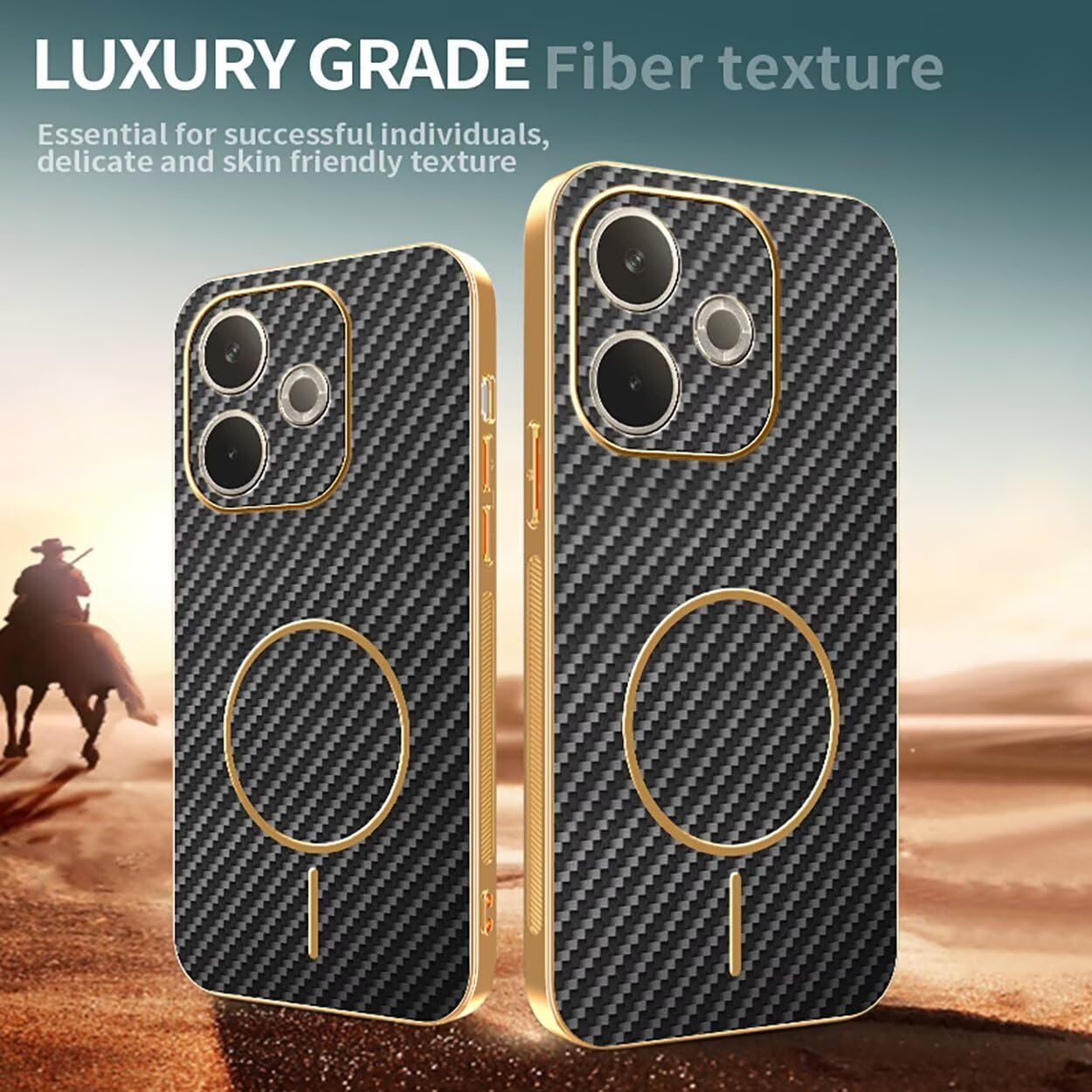 COMAKU Ultra-Thin Electroplating PU Leather + TPU Silicone Case for OPPO A5 Pro 5G/4G, Stylish Skin Texture Is Non-Slip and Shockproof Magnetic Phone Case Cover - Black image number 1