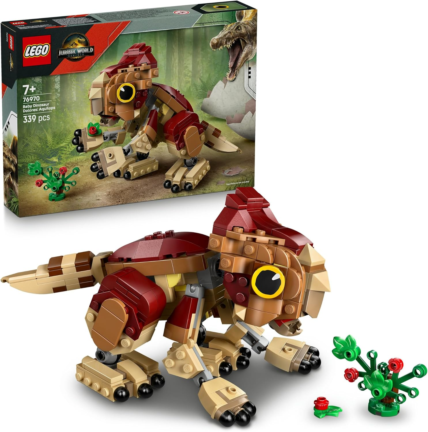 LEGO&reg; Jurassic World Baby Dinosaur Dolores: Aquilops 76970 Figure, Action Toy Set for Kids, Fun Role-Play Building Kit, Great Toy for Boys, Girls and Movie Fans Aged 7 Years and Up image number 1