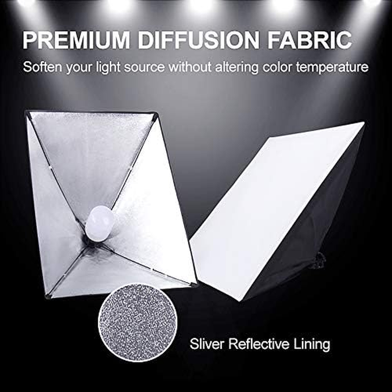 YISITONG Softbox Photography Lighting Kit 20 X 28 Inch with 135W E27 Socket 5500K Soft Box Lights, Continuous Lighting for Portraits and Product Shooting image number 1