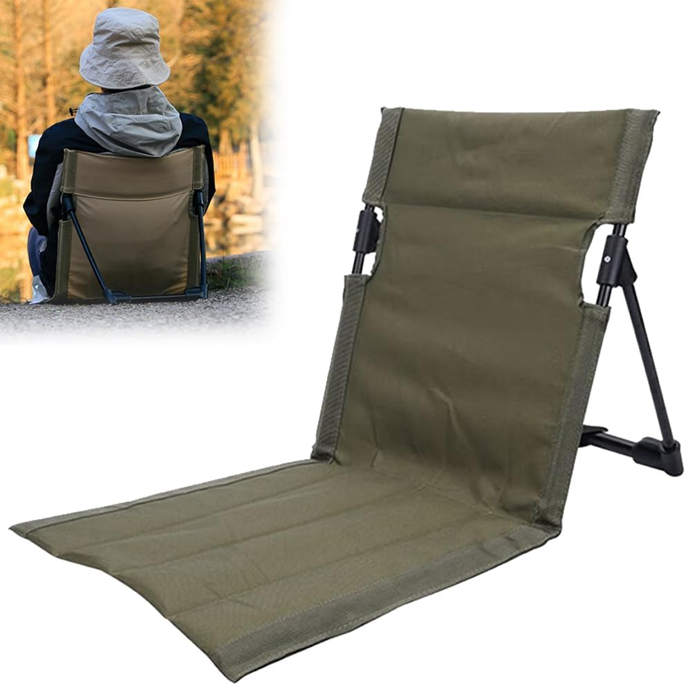 Beach Lounge Chair with Back Support, Lightweight Folding Camping Bed, Portable Convertible Lounge Recliner, Tanning Mat for Sunbathing Sunbathing Chair image number 4