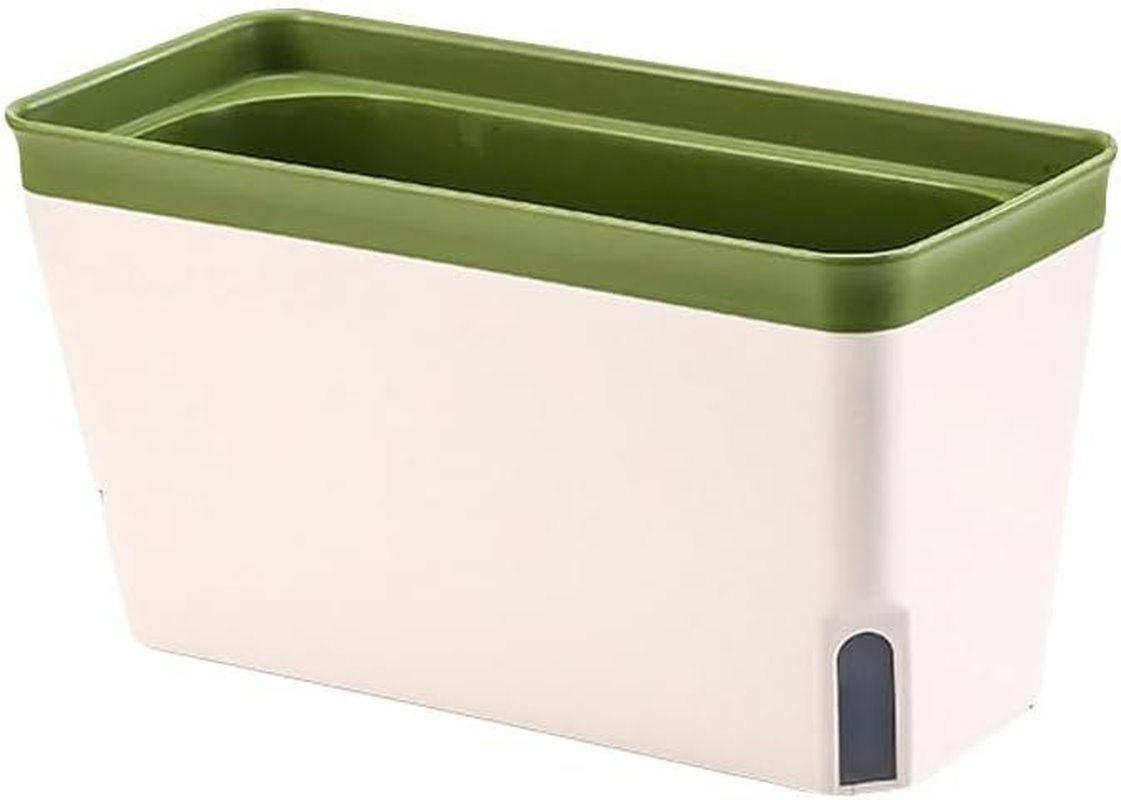 AIMALL Self-Watering Balcony Vegetable Pot for Growing Cilantro, Onions, Herbs, and Vegetables &ndash; Rectangular Special Box for Potted Plants &ndash; Convenient and Efficient Gardening Solution, 10.6 X 4.6 X 5