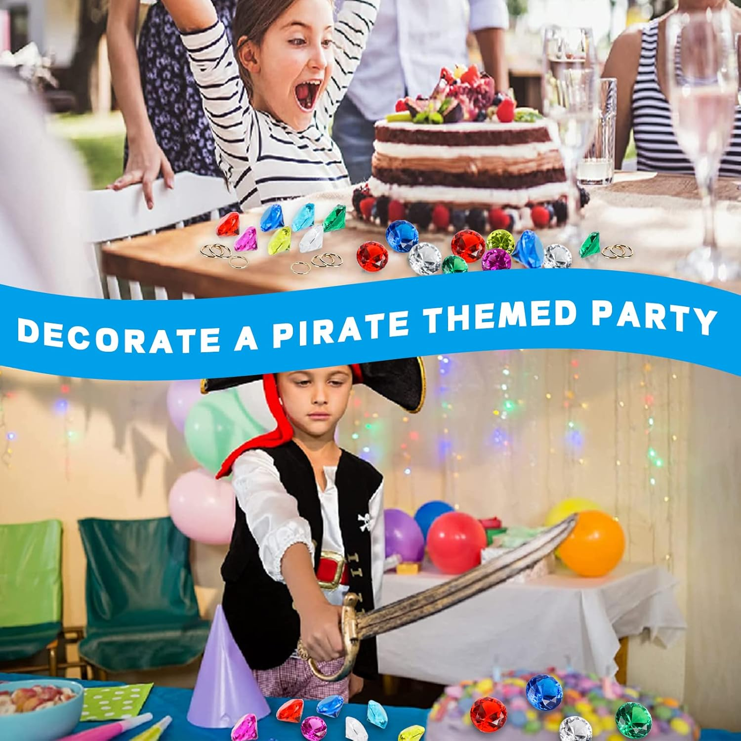 ZCYSRLQIN 12 Pcs Chaos Emeralds Gold round Ring Set Acrylic Diamond Gemstone Jewelry Alloy image number 1