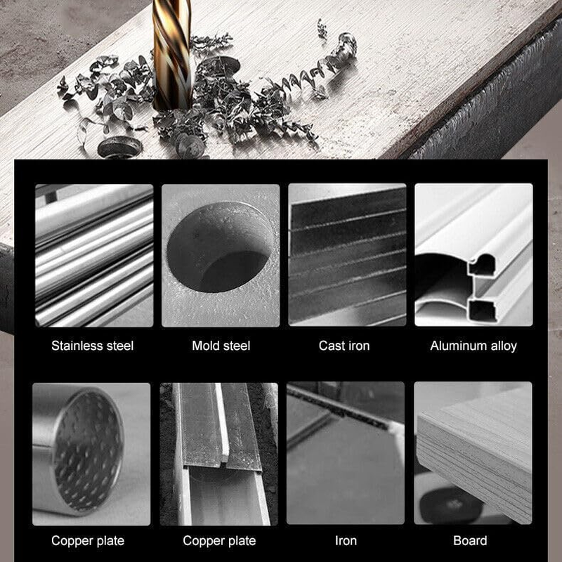 LEDON 13 PCS Quick Change Hex Shank Drill Bits Set HSS Steel Wood Timber Drilling