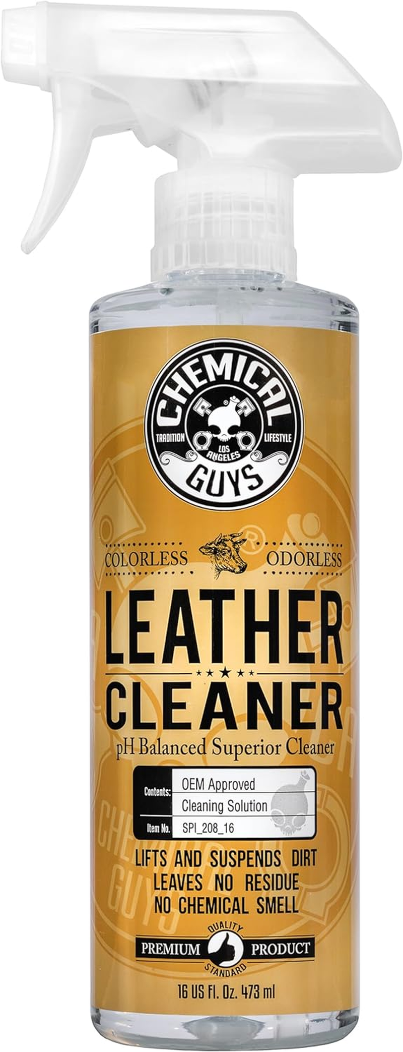 Chemical Guys SPI_208_16 Colorless and Odorless Leather Cleaner (16 Oz) image number 3