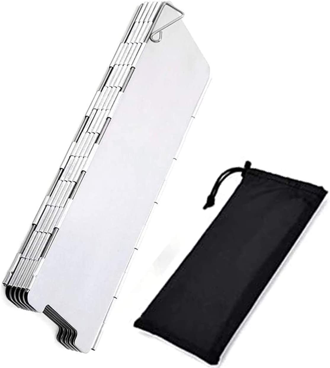 Folding Stove Windscreen Outdoor Camping Stove Windshield with Carrying Bag image number 2