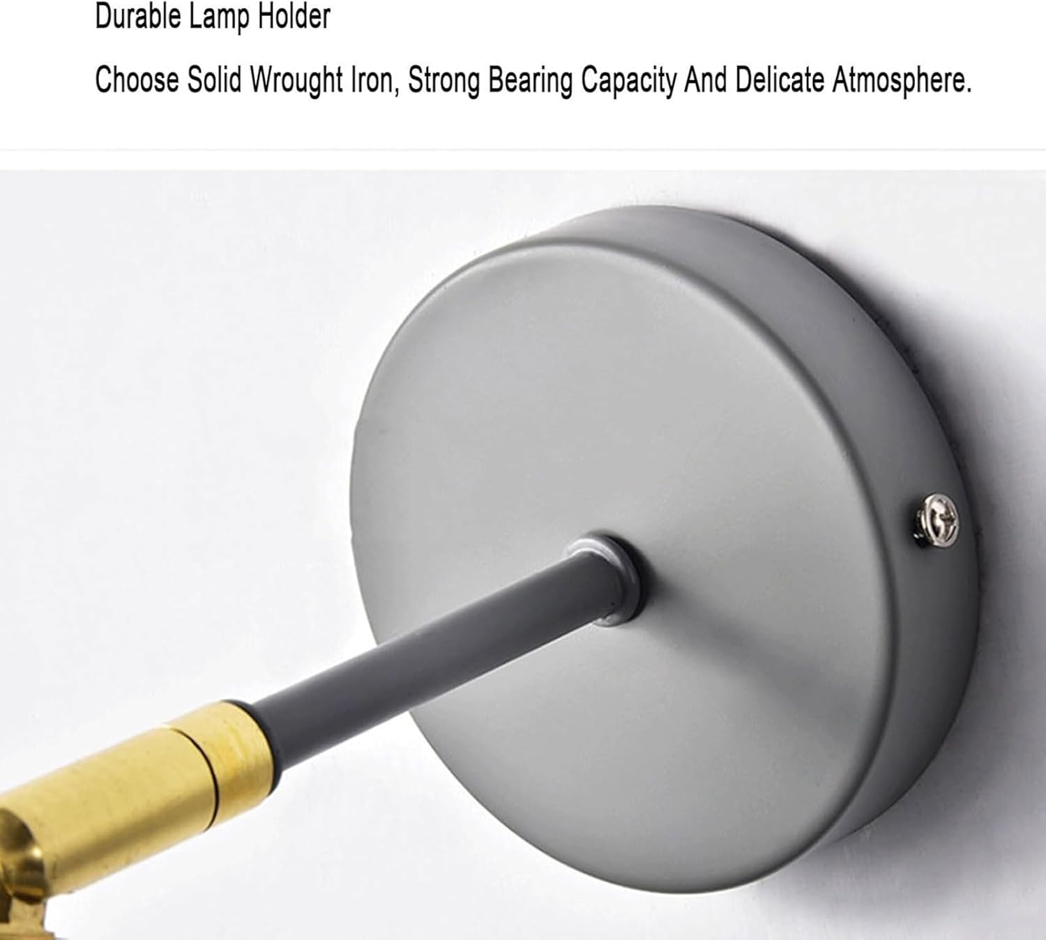 Wall Lighting Fixtures Wall Sconces Fixture Metal round Lampshade Adjustable Head Angle Wall Light for Bedroom Bedside Wall Lighting image number 4