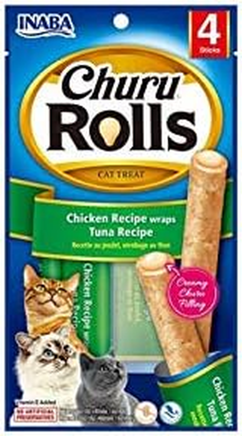 Inaba Churu Rolls Chkn Wraps with Tuna (Cat Treat) 6X40G