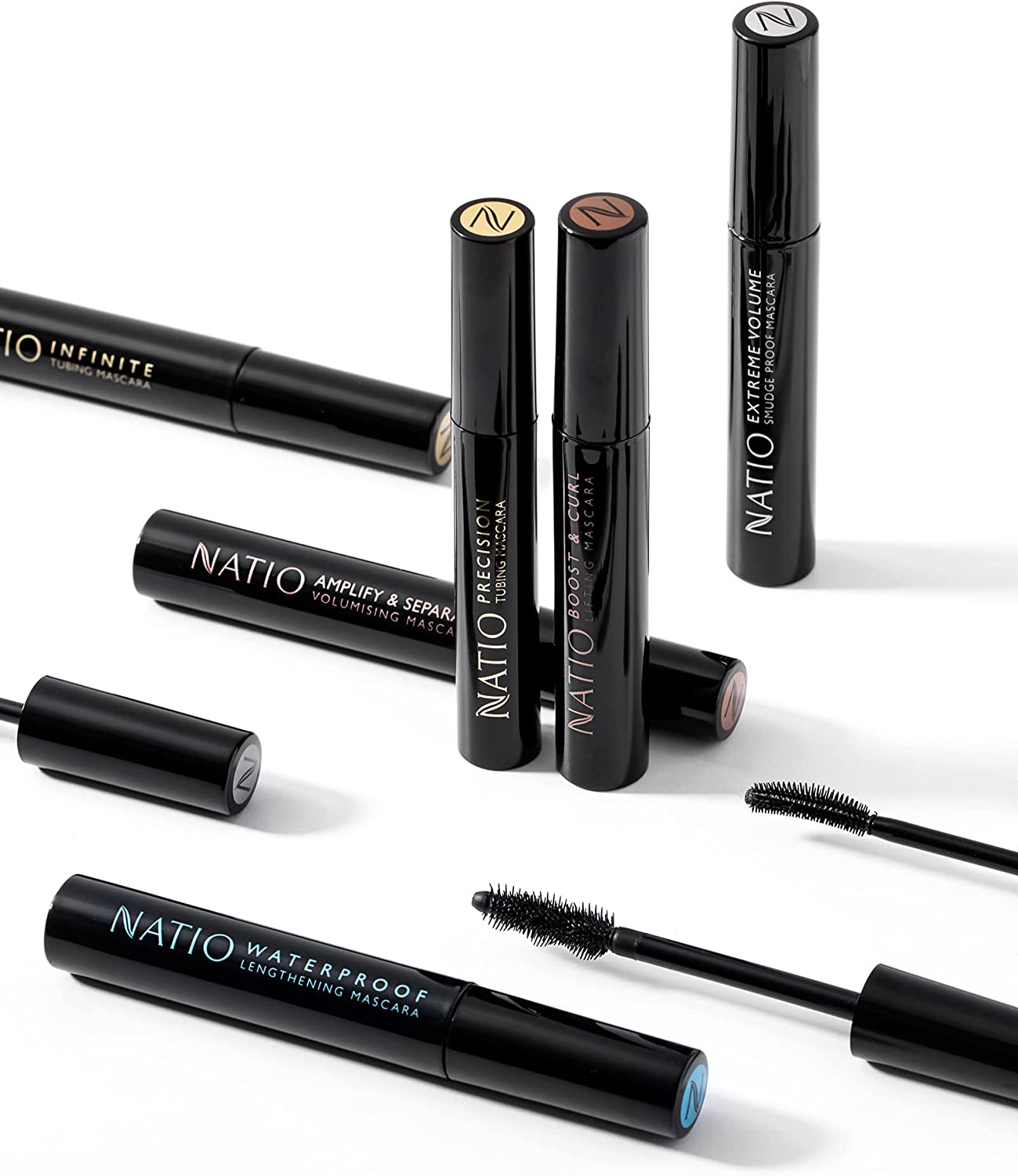 Natio Australia Waterproof Lengthening Mascara - Black 9Ml - Buildable, Water Resistant, Sweat & Humidity Proof Mascara - Vegan Friendly & Cruelty Free image number 1
