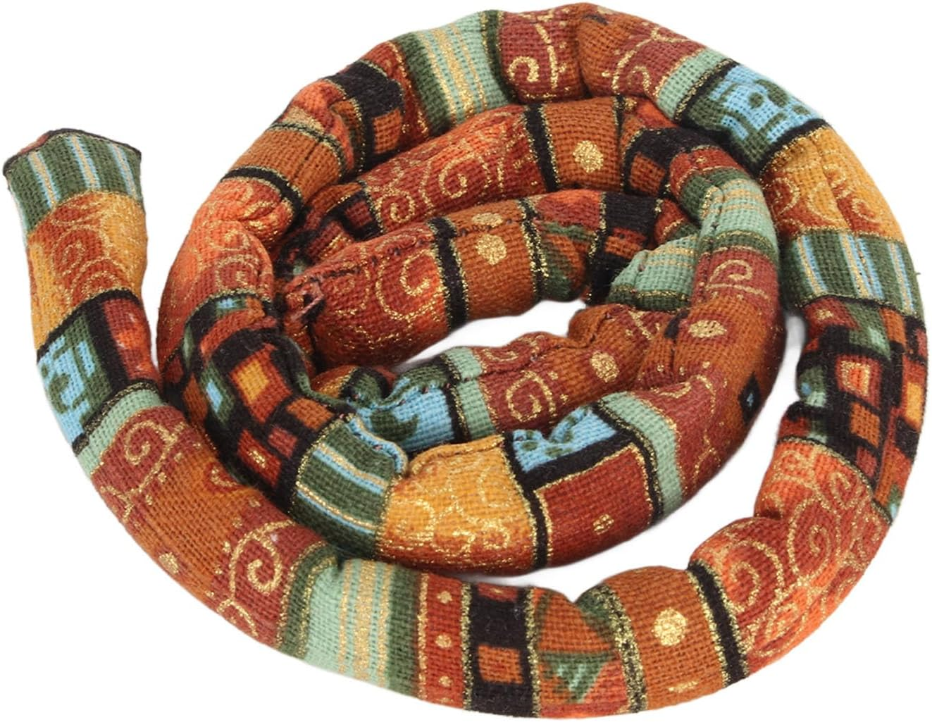 Ethnic Yellow Bendable Iron Wire Ponytail Holder Spiral Lock Hair Tie Dreadlock Accessory Bendable Hair Ties, Dreadlocks Hair Tie with Storage Bags Thick Curly Hair Holder image number 3