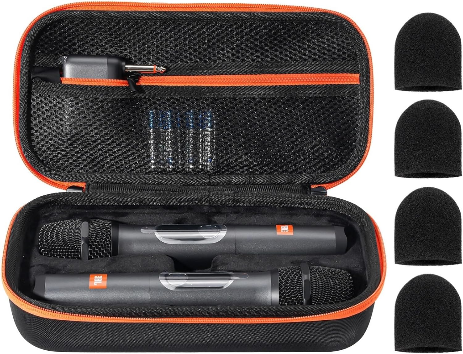 Procase Microphone Case for JBL Wireless Dual Microphone System, Hard EVA Mic Travel Bag, Carrying Storage Box -Black image number 1