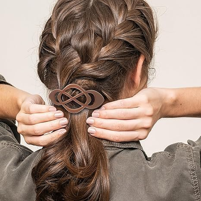 Vintage French Barrette Clips Matte Flat Claw Clips, 4Pcs Flat Hair Clips French Hair Claw Clips for Women and Girls image number 4