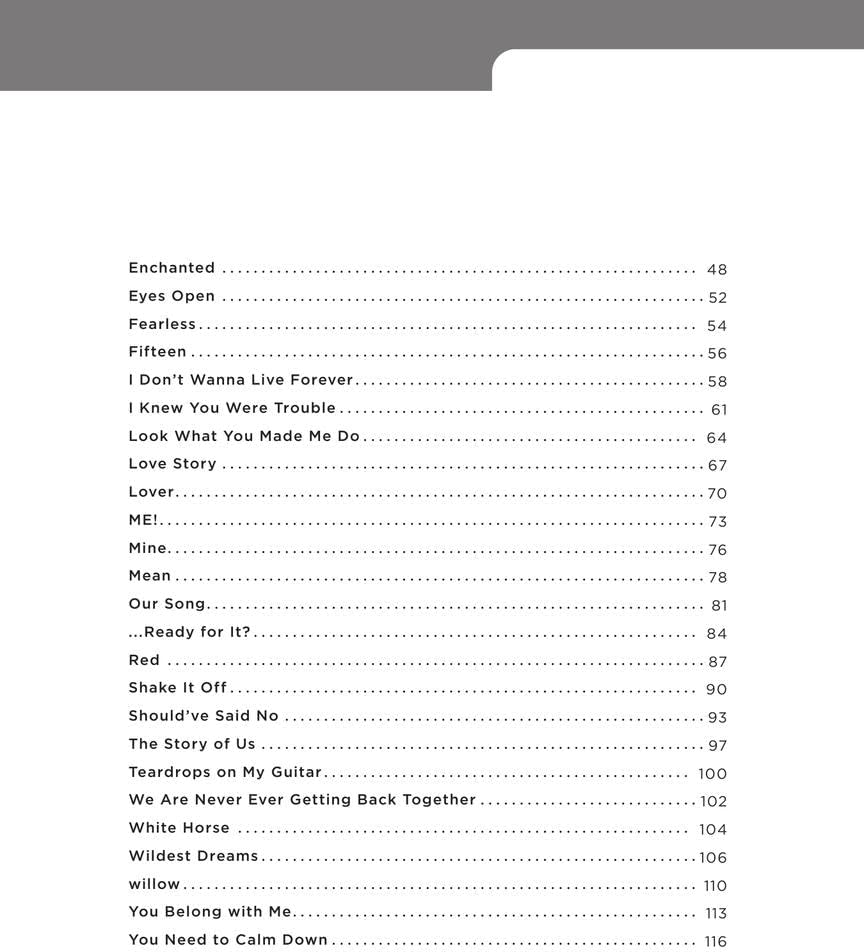 Hal Leonard Really Easy Piano 40 Taylor Swift Songs Book: Really Easy Piano Series image number 1