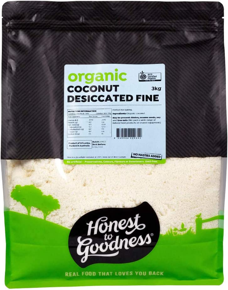 Honest to Goodness, Organic Coconut Desiccated Fine, 175 Grams - Dried and Grated to Preserve Its Distinctive Natural Coconut Flavor & Aroma. Enjoyed Raw or Lightly Toasted. image number 5