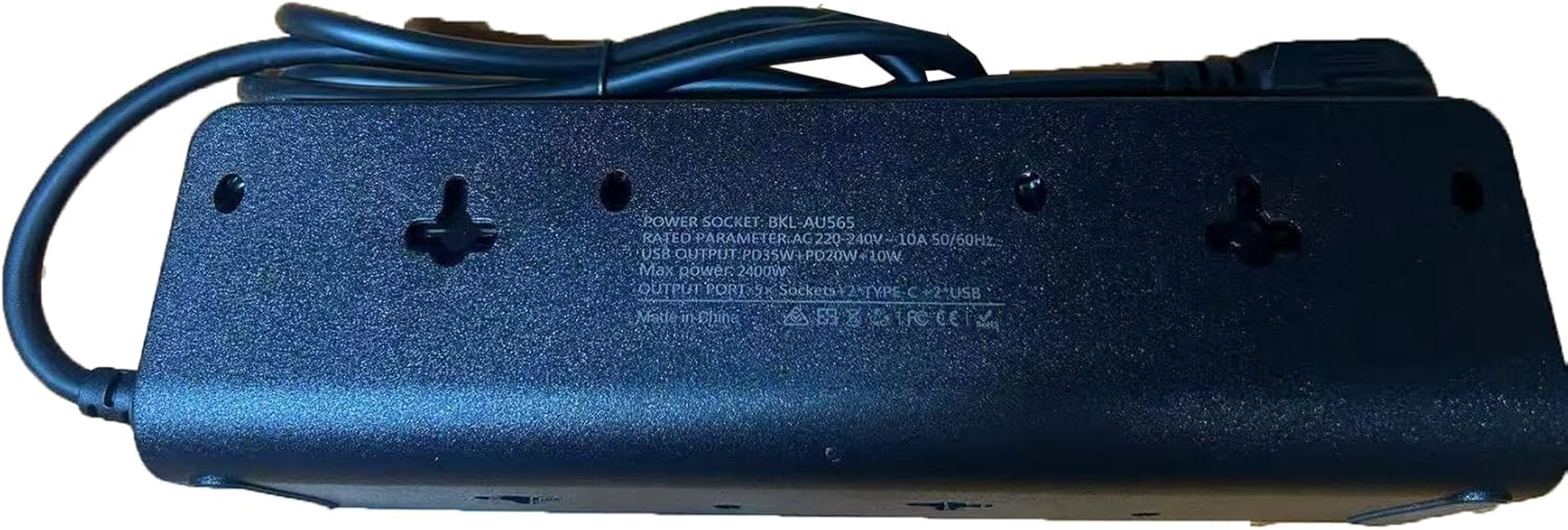 Desk Extension Lead with USB Slots, BOCHLION PD 35W + PD 20W Fast Charging Power Station with Night Light, 5 Way Plug Extension Socket Surge Protector, Desktop Power Strip 1.8M for Home Office (Black) image number 4