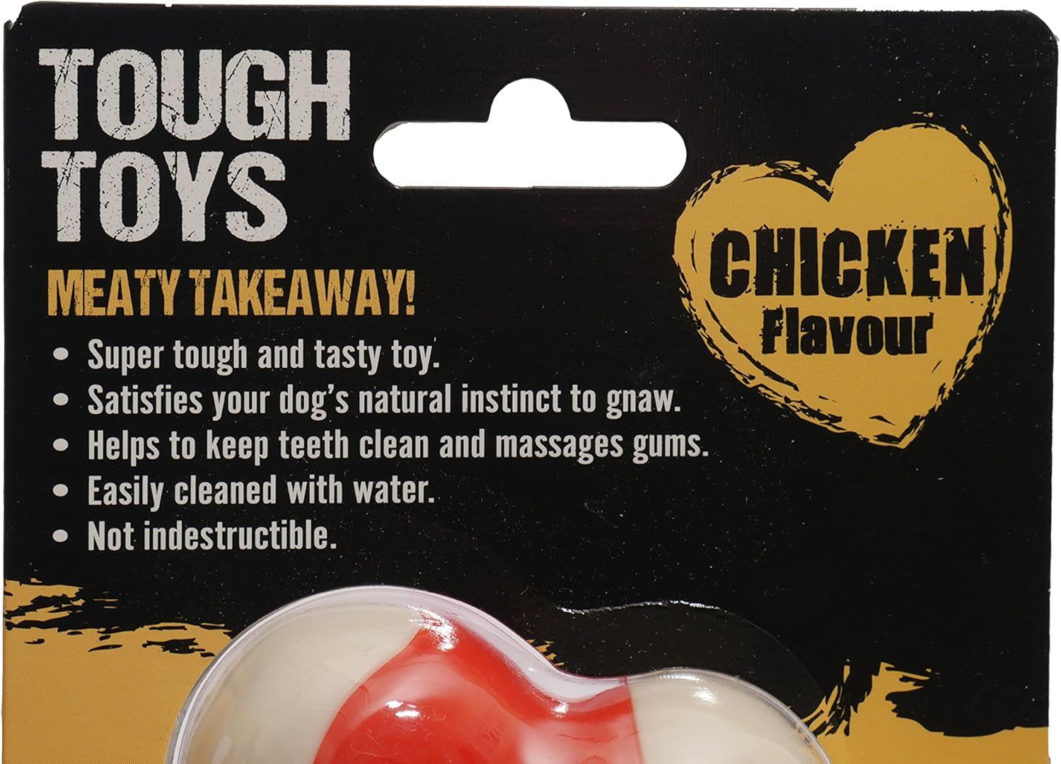 Rosewood Tough Toys Meaty Chicken Takeaway Bone Dog Toy, Small