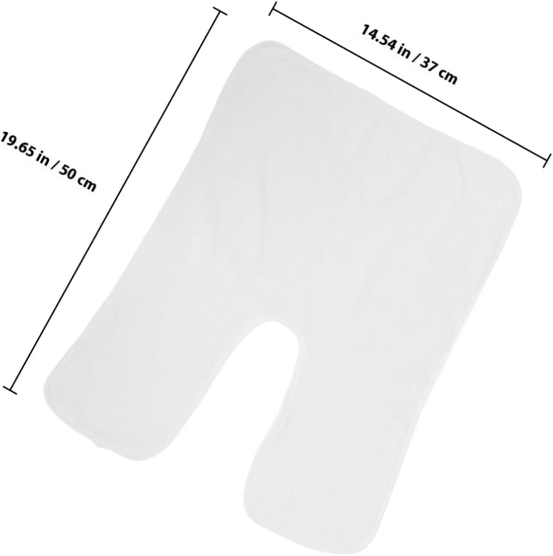 NIYANGLE 4Pcs Coral Fleece Facial Towels with Unique Split Design for Estheticians Salon and Barber Tools Soft Breathable Multipurpose U-Shaped Towels for Skincare and Massage White - White image number 6