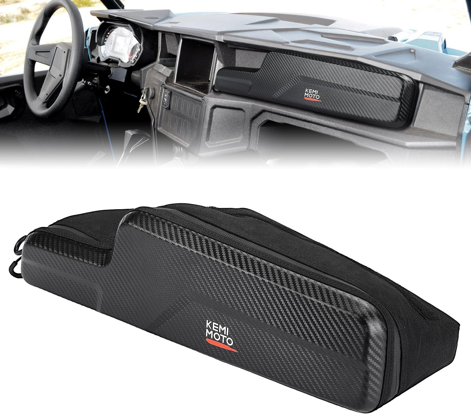 KEMIMOTO UTV Storage Bag UTV Dashboard Storage Bag Compatible with Polaris General 1000/4 1000 / XP 1000 / XP 4 1000 2016-2023 Waterproof Zipper Easy to Install image number 4