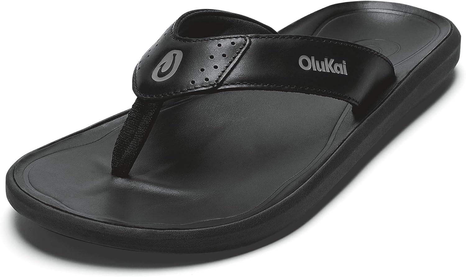 OLUKAI Pili Men'S Leather Sandals, Sleek & Versatile Design, Comfortable & Waterproof Straps, Arch Support & Everyday Wear