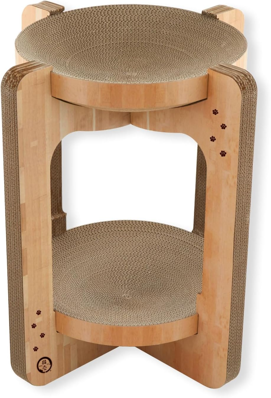 Neko-Ichi Cat Tower Crunchy Bowl Tower (Regular, Light Brown) image number 5