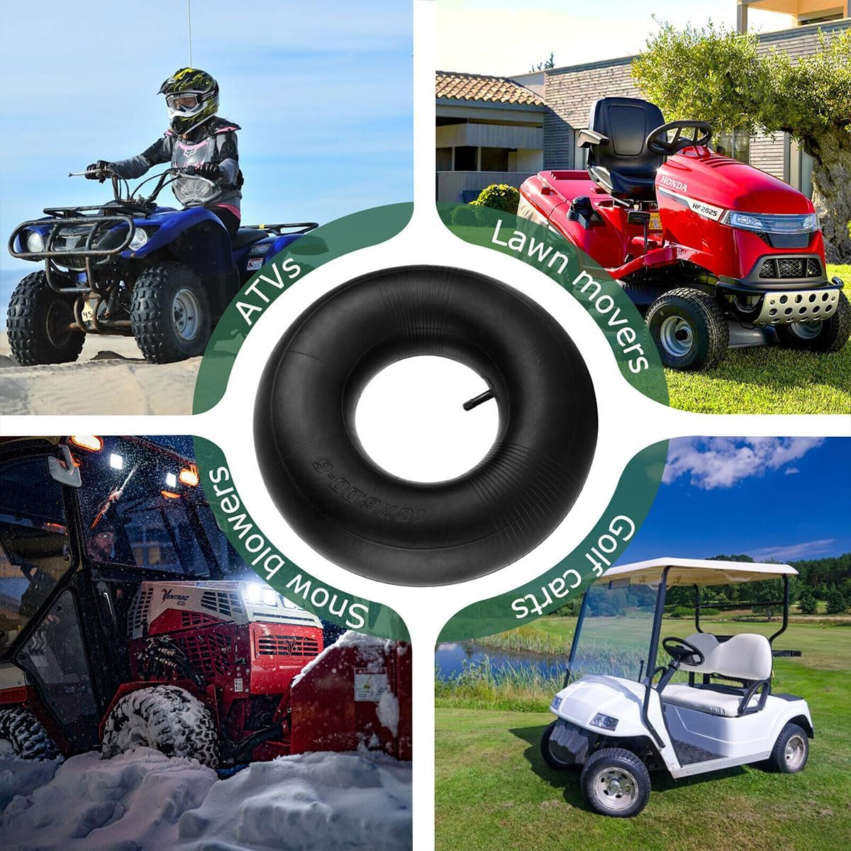 AIMALL 15X6.00-6 Inner Tube for Lawn Mower Tire &ndash; 15 Inch Pneumatic Tire Inner Tube, Fits 6 Inch Rim, Ideal for Agricultural Vehicles image number 3