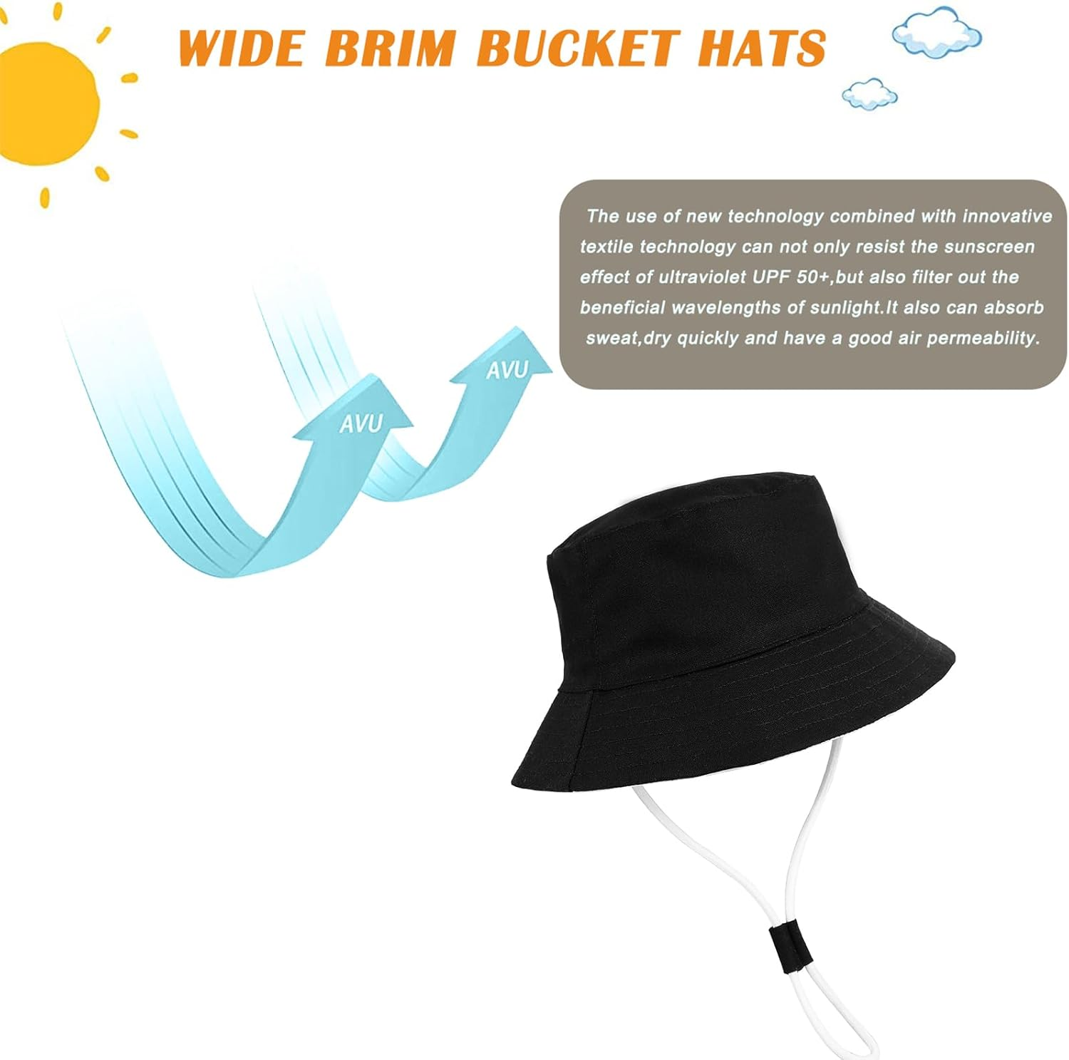 Baby Boy Sun Hat Toddler Summer Protection Beach Hat Toddler Girl Summer Bucket Hat Cotton Linen Baby Hat image number 3