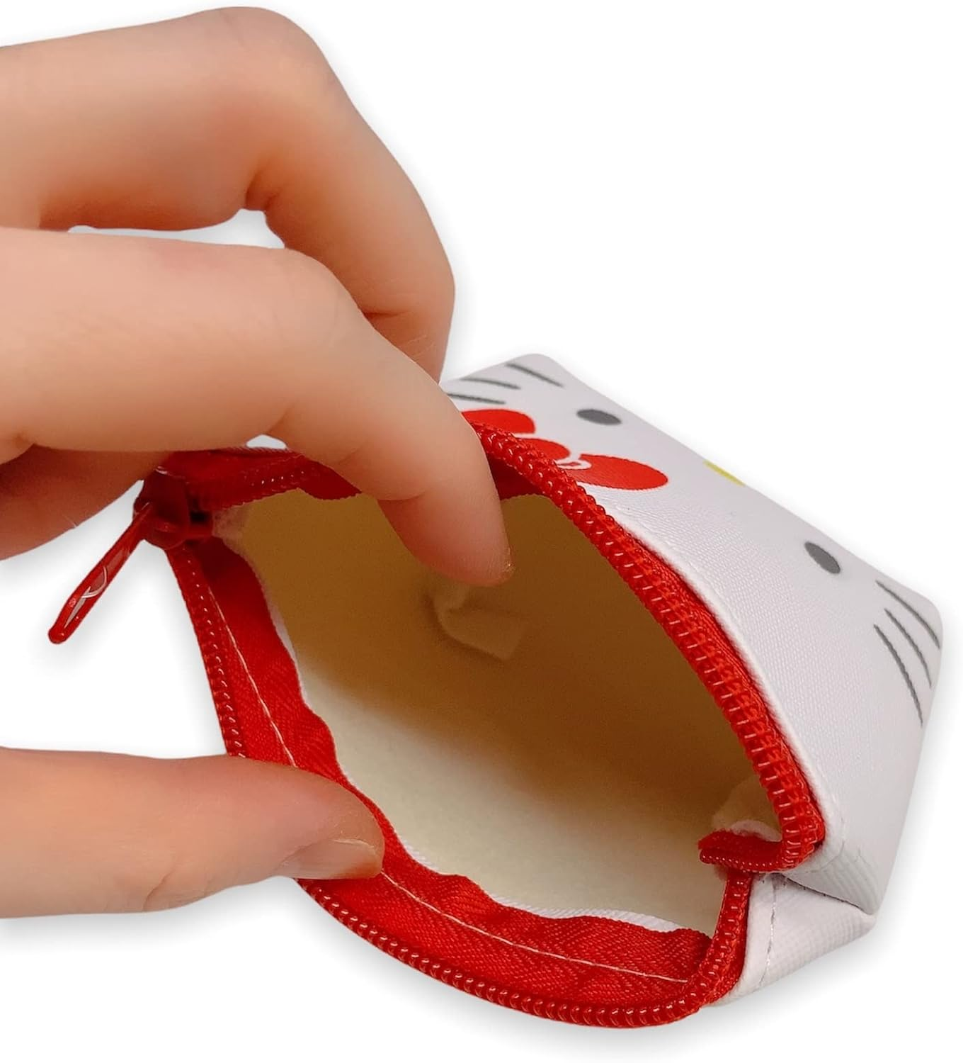 Sanrio Hello Kitty Face Boat Type Cosmetics Small Pouch Bag 4.3 in (W) &times; 3 in (H) &times; 2 in (D) image number 5