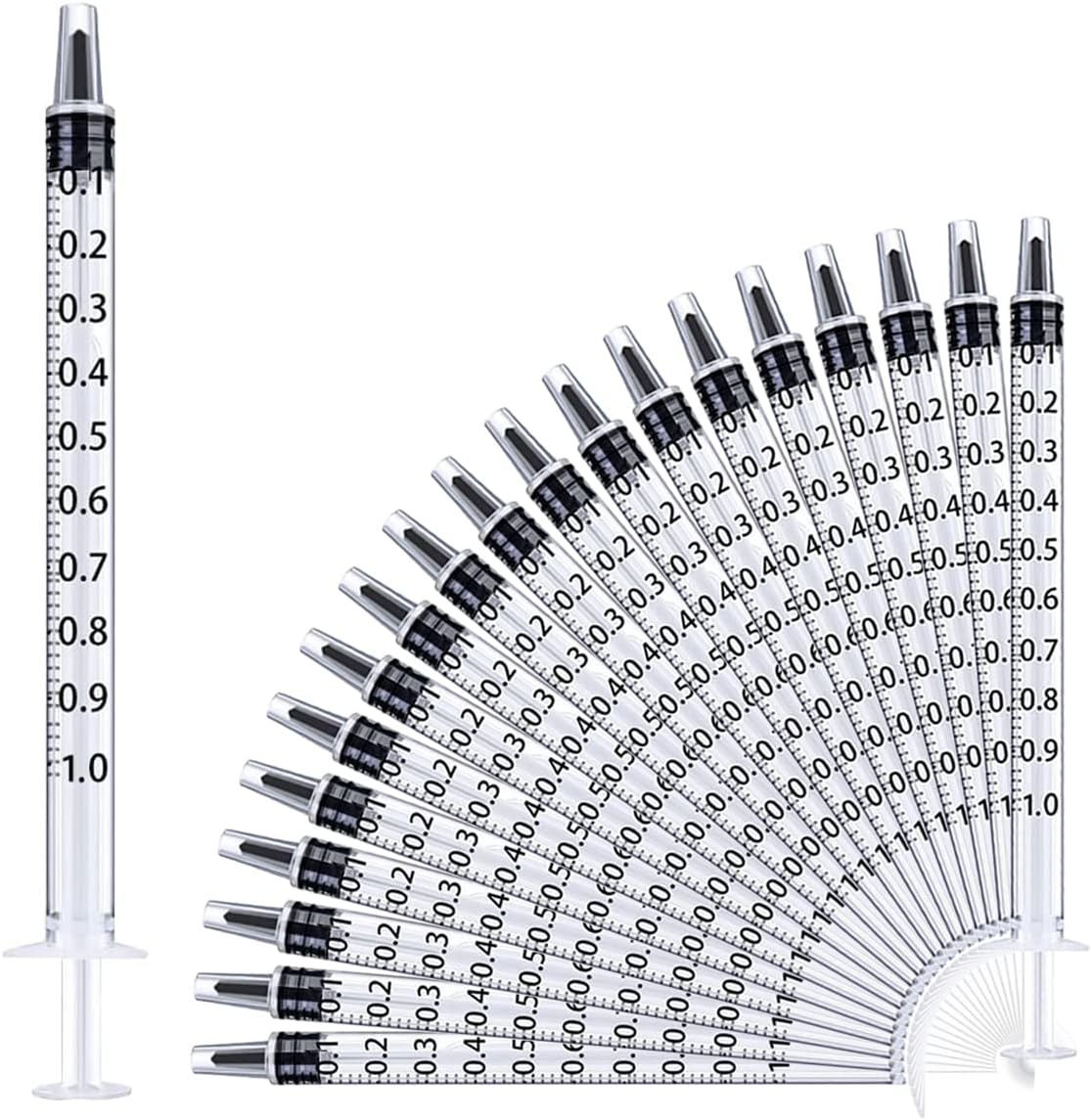 1ML Syringe, 20 PCS Catheter Tip Plastic Syringe for Industrial or Scientific & Pets Feeding （White） image number 4