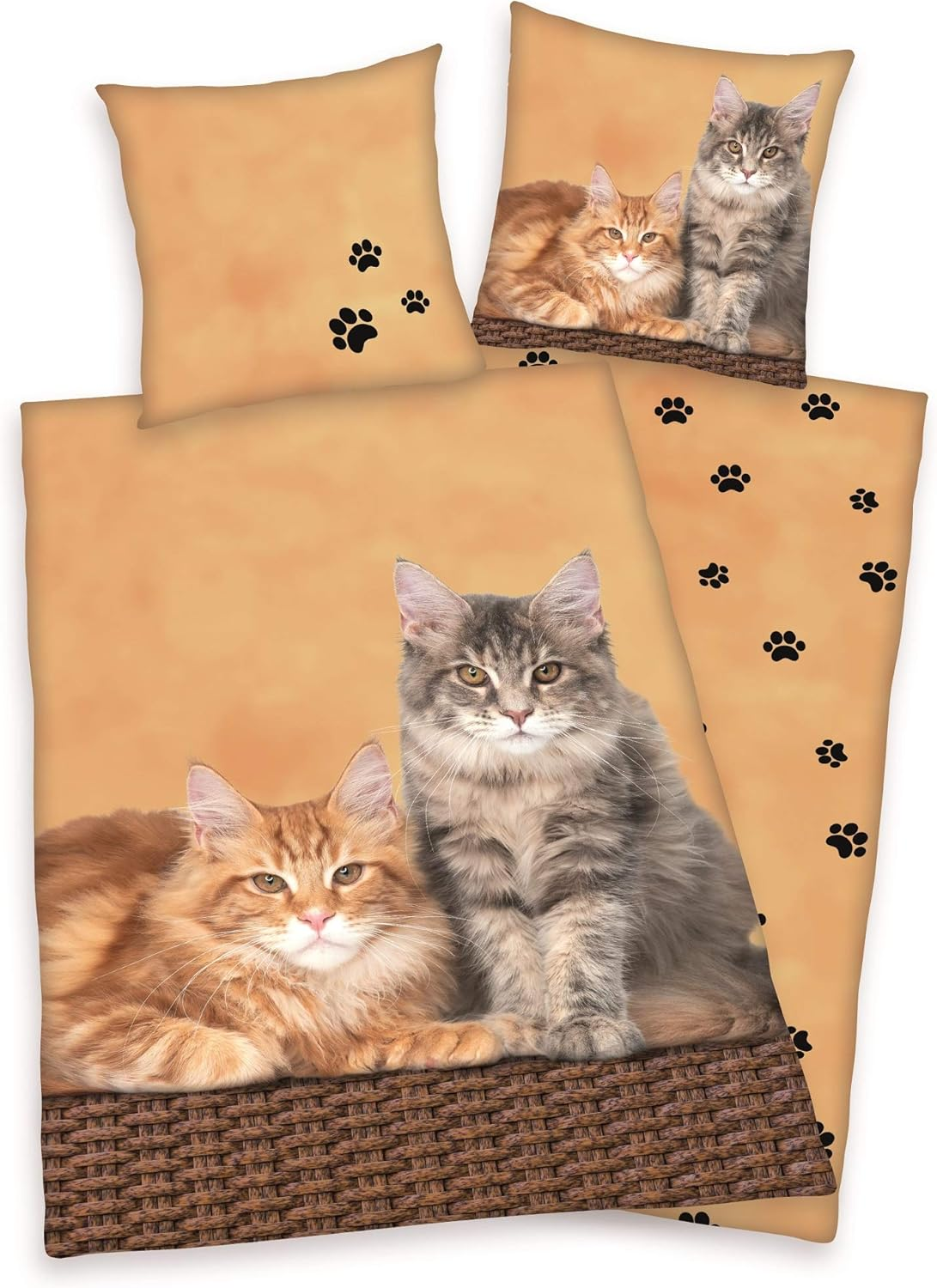 Herding Reversible Bed Linen Set Cats Bed Linen 135 X 200 Cm image number 2