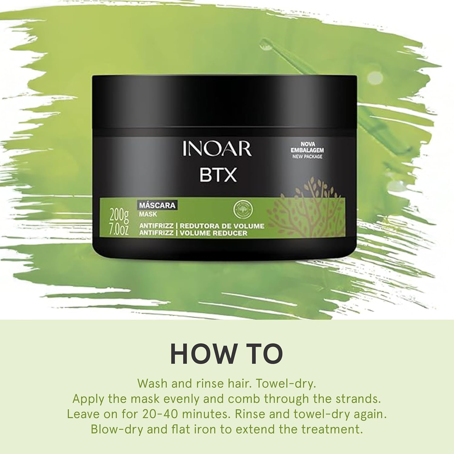 Inoar PROFESSIONAL - BTX Hair Mask Antifrizz 200G image number 1