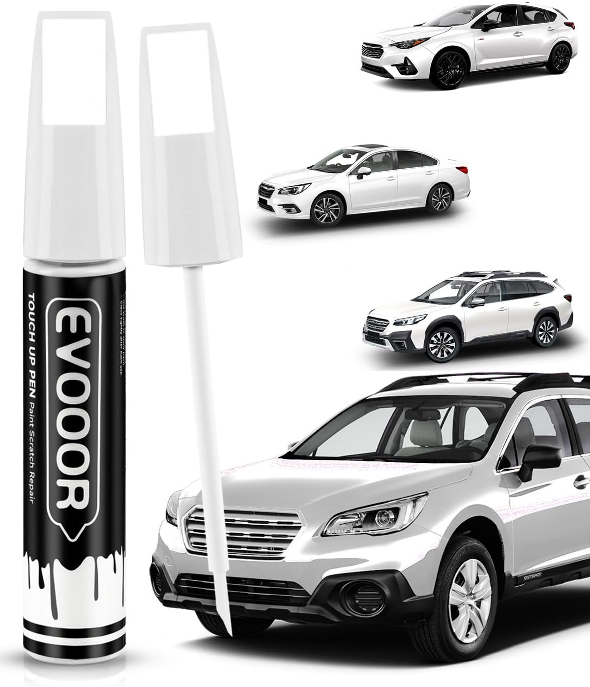 G1U Ice Silver Metallic Touch up Paint Compatible with Subaru Exact Match 2 in 1 Touch up Paint for Chips and Nicks Repair with 2Pcs Disposable Micro Applicators
