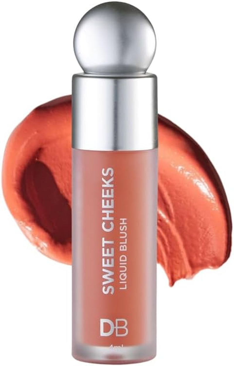 DB Cosmetics Liquid Blush Hydrating Natural Flush with Hyaluronic Acid 4Ml Womens Face Makeup Cheek for Vibrant Look and Easy Application (Papaya)