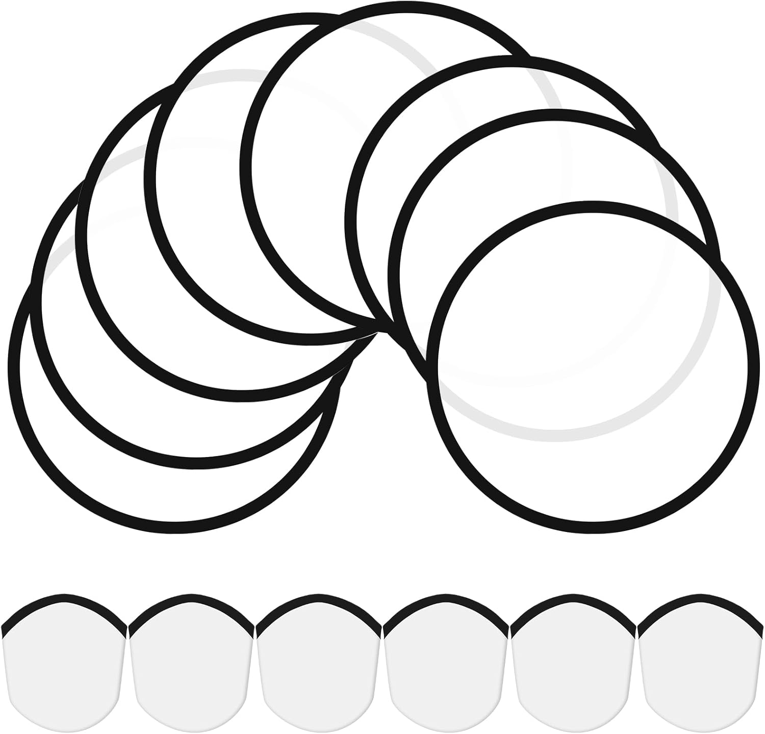 Gejoy 24 Pieces Abstract Styles Foldable Fan Handheld Compact Cooling Fans Multi Role round Fans for Outdoor Games for Women Girls Daily Use Festival Wedding Party Favors Decorations Portable, 8 Style