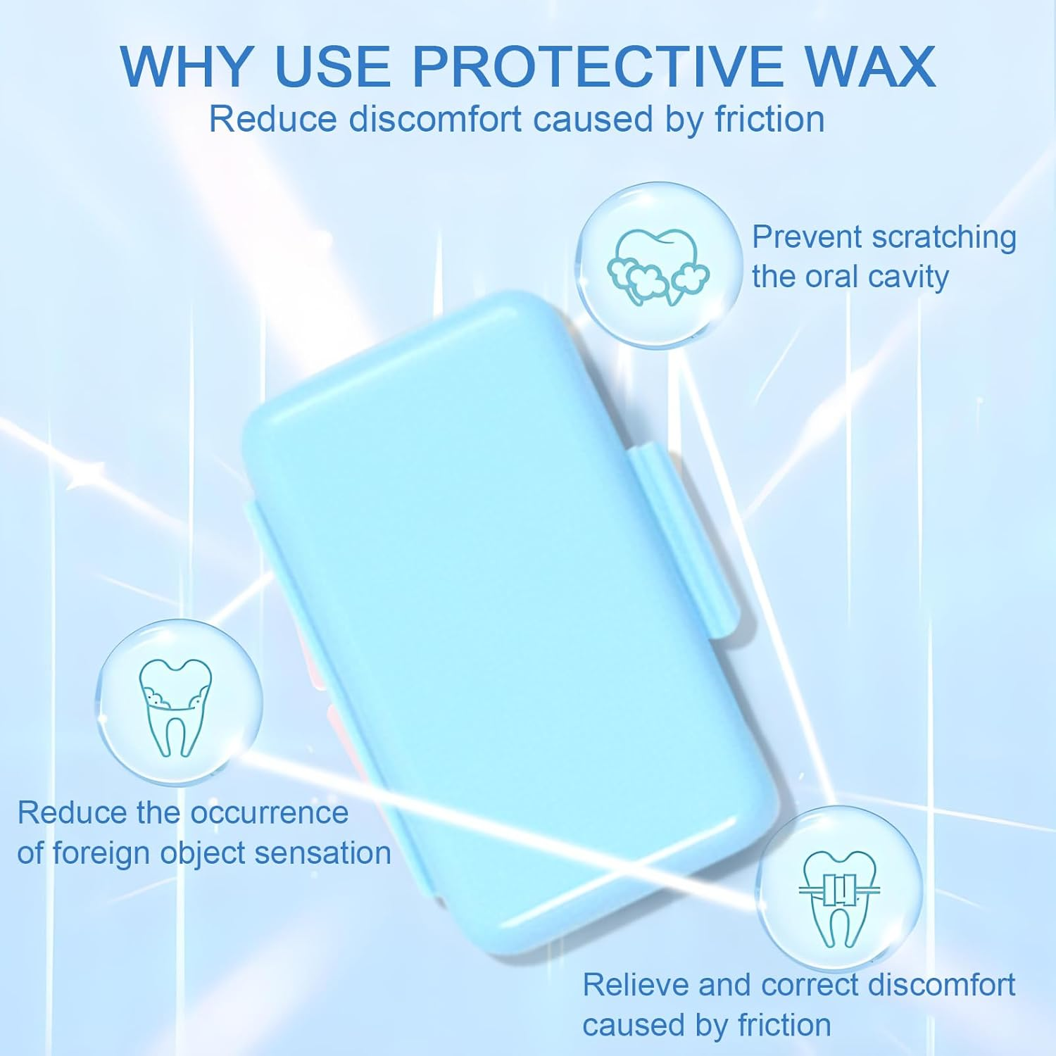 18 Pcs Braces Wax, Dental Wax, Orthodontic Cere Aligners Oral Care for Brackets, Comfort Protection for Braces Wearer, Invisible-Lingers Colorful Portable Boxes image number 4