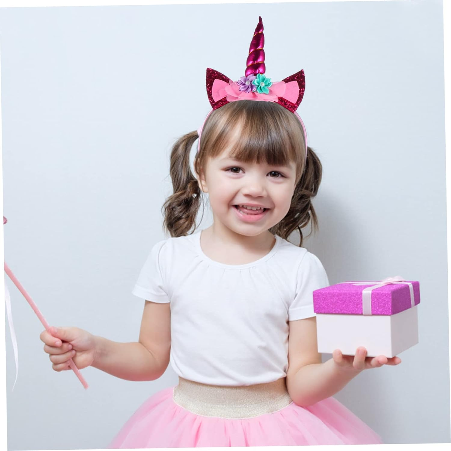 Ipetboom 5Pcs Unicorn Headband Xmas Headband Christmas Headbands Unicorn Party Favor Xmas Hair Bands Christmas Headwear Unicorn Hair Hoop Animal Hairband Unicorn Hairband Unicorn Headdress image number 5