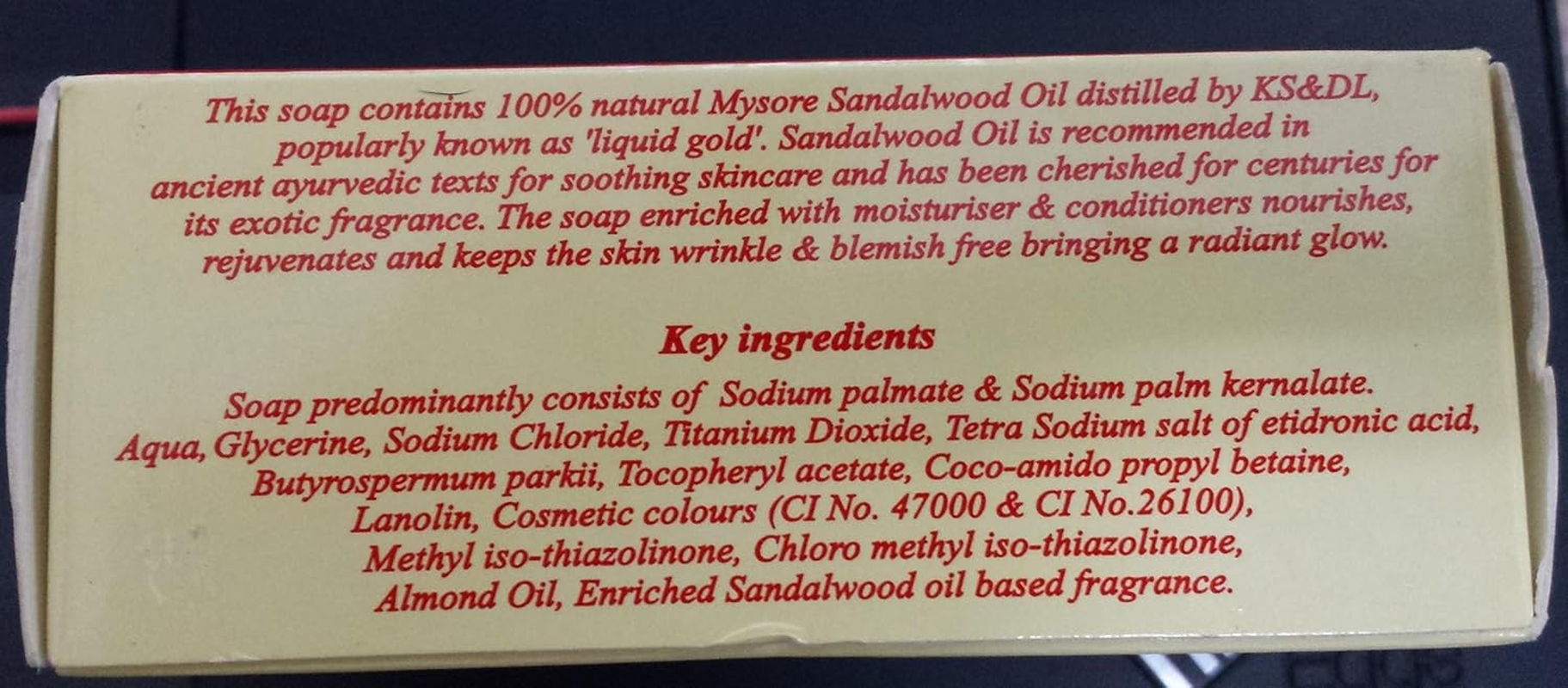 Mysore Sandal Gold Soap, 125 Grams per Unit (Pack of 10) - Grade 1 Soap - TFM 80% - Zero Dryness image number 4
