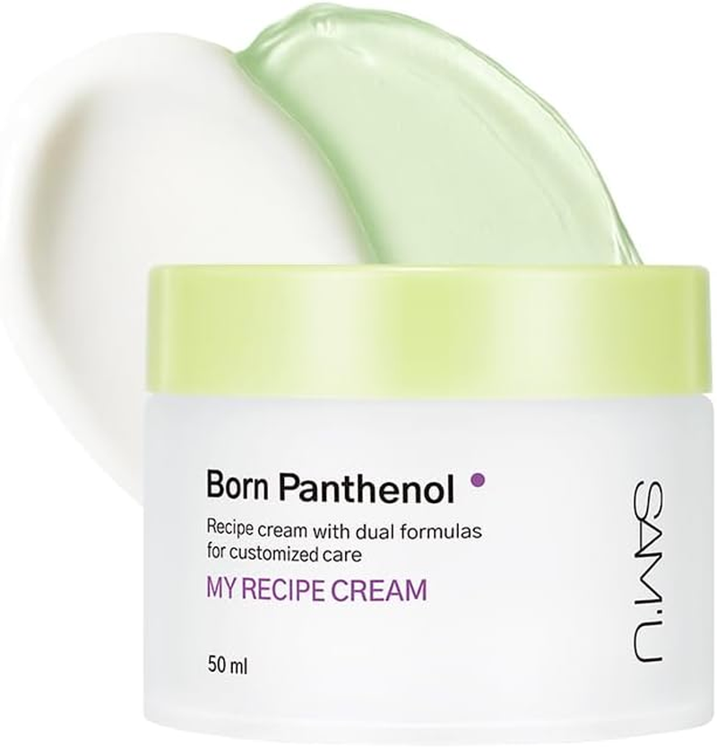 SAM&rsquo;U Born Panthenol My Recipe Cream Korean Moisturizer with Hyaluronic Acid & Ceramide for Custom Hydration &ndash; Duo Face Gel & Cream Texture &ndash; Korean Skin Care for All Skin Types (50Ml / 1.69 Fl Oz) image number 3