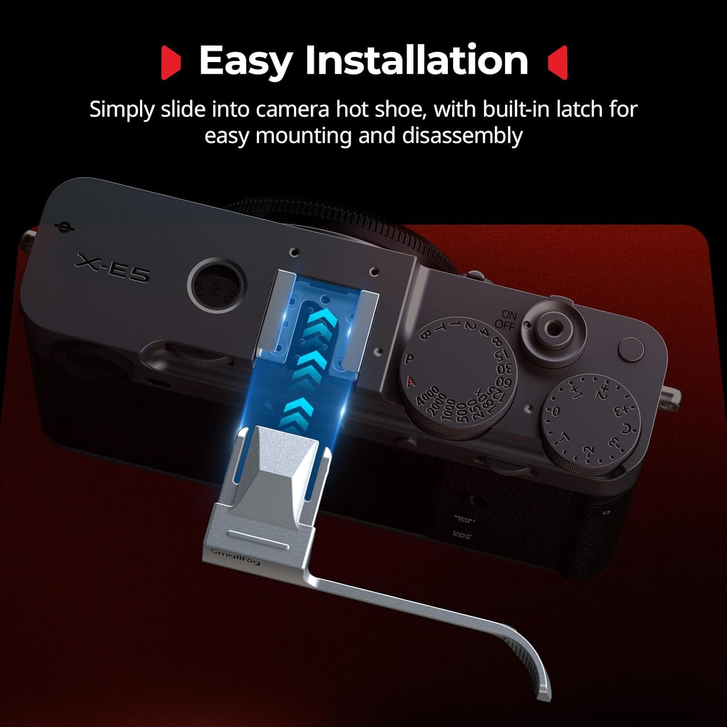 SMALLRIG Thumb Grip with Hot Shoe Cover for FUJIFILM X-E5 (Silver) - 5451 image number 3